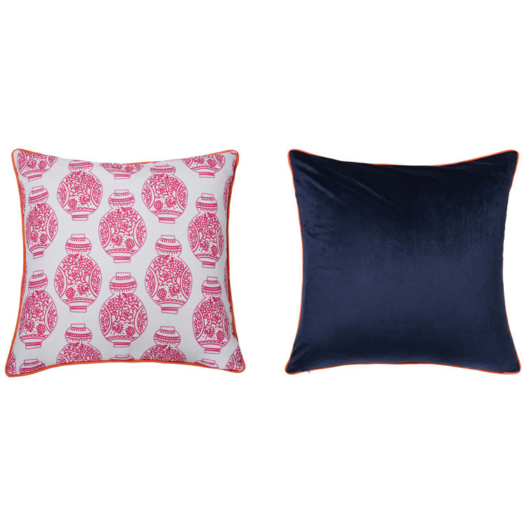 Navy and pink throw pillows hot sale